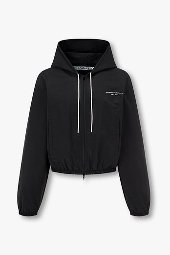 ALEXANDERWANG 라인스톤 드로코드 후디 자켓 | 신세계V