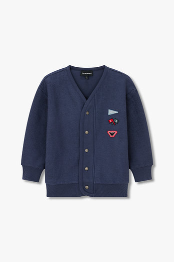 EMPORIO ARMANI JUNIOR [남아] 로고 와펜 스냅 버튼 자켓 | 신세계V