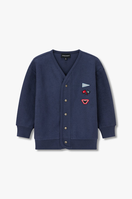 EMPORIO ARMANI JUNIOR [남아] 로고 와펜 스냅 버튼 자켓 | 신세계V