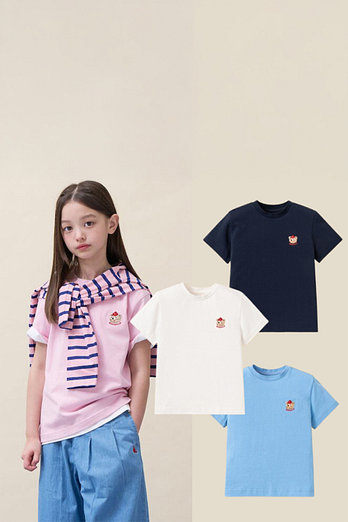 BEANPOLE KIDS [시즌오프30%][BEANPOLE KIDS] 26SS [Essential] 달이 라운드 반소매 티셔츠 (4종 택1) | 신세계V