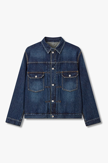 SACAI 남성 턱 슬리브 데님 자켓 | 신세계V