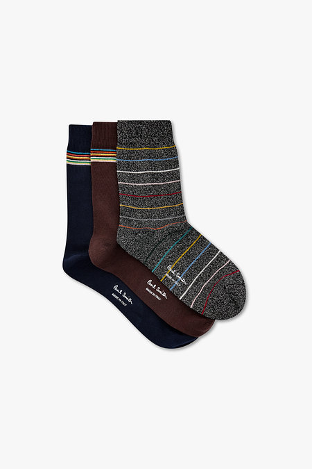 PAUL SMITH 여성 시그니처 스트라이프 삭스 3PACK | 신세계V