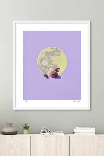 GURIM.COM 송형노, 판화 Olivia in the full moon (lilac) (99 Editions) 액자포함 | 신세계V
