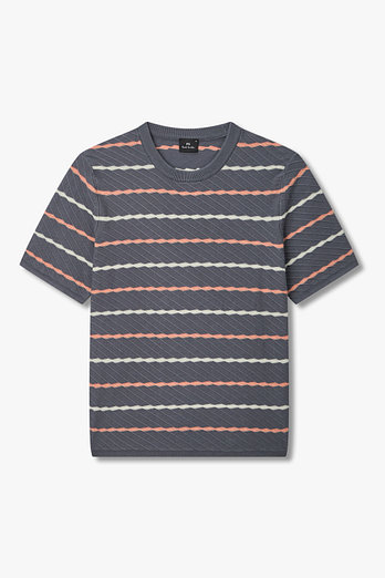 PAUL SMITH [PS PAUL SMITH] 남성 스트라이프 패턴 스웨터 | 신세계V