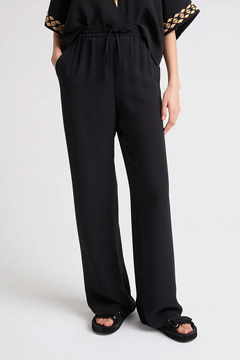 YVES SALOMON [공식] 이브살로몬 크레이프 실크 트라우저 팬츠 | 신세계V