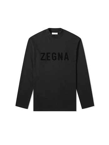 FEAR OF GOD [FEAR OF GOD] 15주년 피어오브갓 X 제냐 로고 티셔츠 블랙 FZTS01 FZJ802 K09 | 신세계V