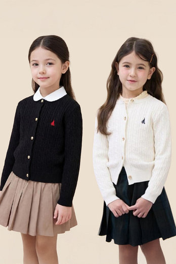 BEANPOLE KIDS [26SS 5%][BEANPOLE KIDS] 26SS [Essential] 여아 클래식 케이블 카디건 (2종 택1) | 신세계V