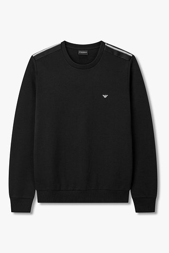 EMPORIO ARMANI UNDERWEAR 남성 배색 테이프 라운지 스웨트셔츠 | 신세계V