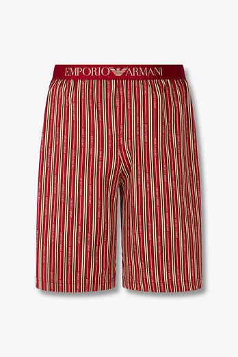 EMPORIO ARMANI UNDERWEAR 남성 올오버 패턴 파자마 버뮤다 팬츠 | 신세계V