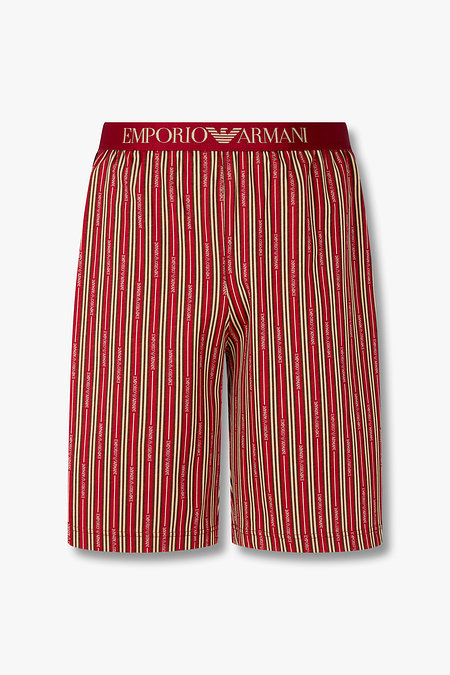 EMPORIO ARMANI UNDERWEAR 남성 올오버 패턴 파자마 버뮤다 팬츠 | 신세계V