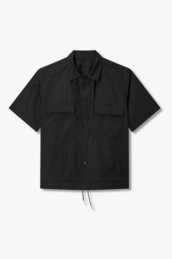 SACAI 남성 코튼 타입라이터 셔츠(블랙) | 신세계V