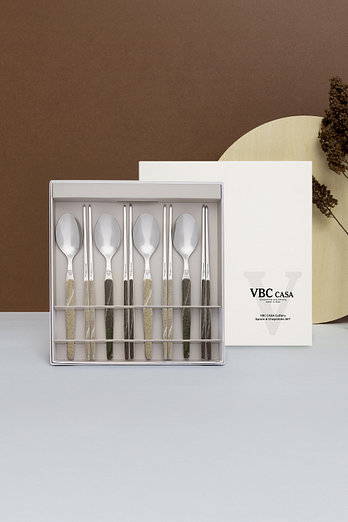 VBC CASA [SET] 레오네 커트러리 스톤 4인 수저세트 8P | 신세계V