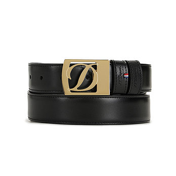 S.T.DUPONT [듀퐁] 26 D로고 박스 버클 골드 30mm 블랙스무스/블랙사피아노 CJ8305001KR | 신세계V