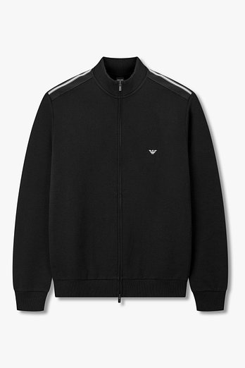 EMPORIO ARMANI UNDERWEAR 남성 배색 테이프 라운지 트랙 자켓 | 신세계V