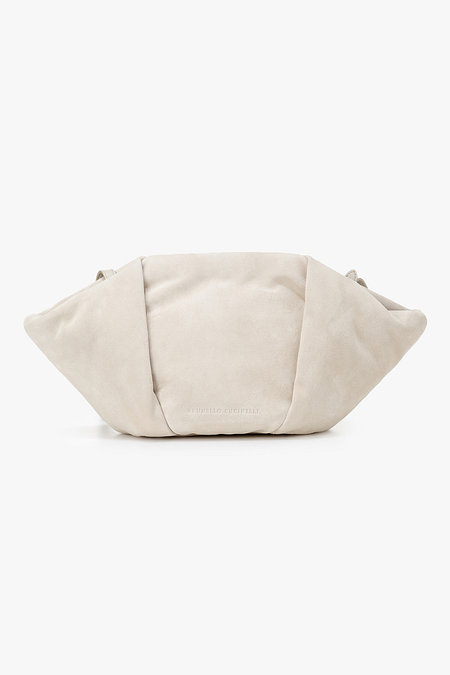 BRUNELLO CUCINELLI 여성 마그네틱 버튼 스웨이드 파우치 | 신세계V