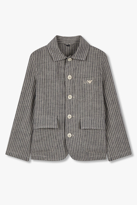 EMPORIO ARMANI JUNIOR [남아] 스트라이프 린넨 자켓 | 신세계V