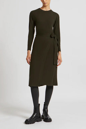 YVES SALOMON [공식] 이브살로몬 슬림 핏 니트 드레스 | 신세계V