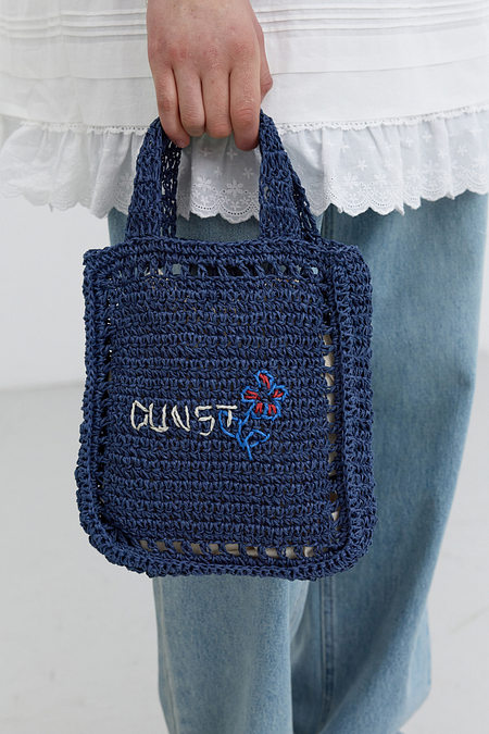 DUNST HAND DRAWING BLOOM MINI BAG NAVY_UDBA5E216N2 | 신세계V