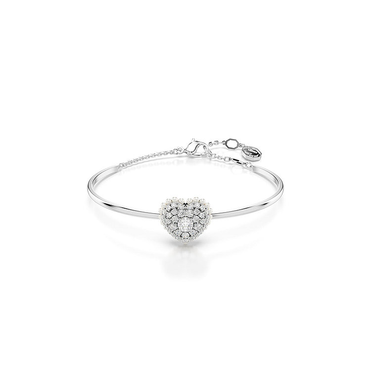 SWAROVSKI(스와로브스키) [스와로브스키] Idyllia 로듐 하트 뱅글 팔찌M 5684385 | 신세계V