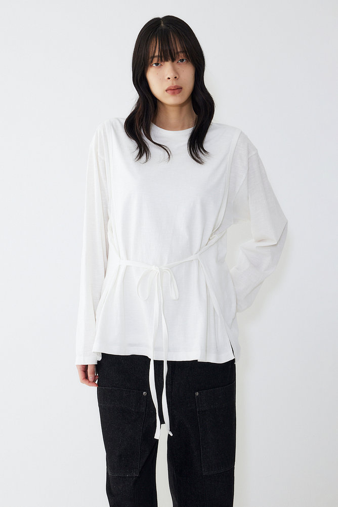 레이어드 랩 롱슬리브 티셔츠