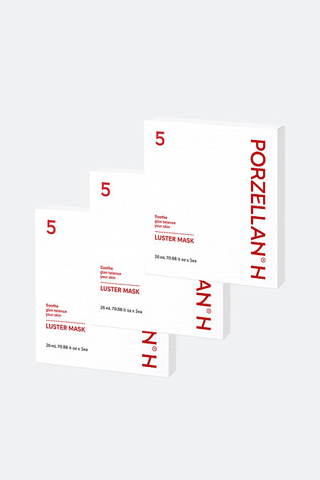 PORZELLAN H [포젤란H] 러스터 마스크팩 (5매) 3세트 | 신세계V