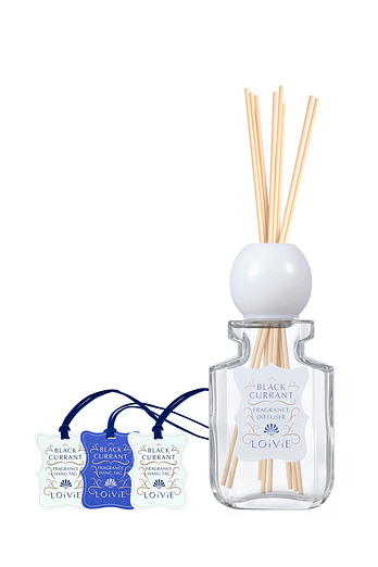 LOIVIE [로이비] 프래그런스 디퓨저 블랙 커런트 + 행태그 세트 | 신세계V