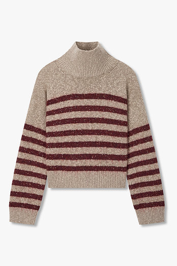 BRUNELLO CUCINELLI 여성 시퀸 스트라이프 울 스웨터 | 신세계V