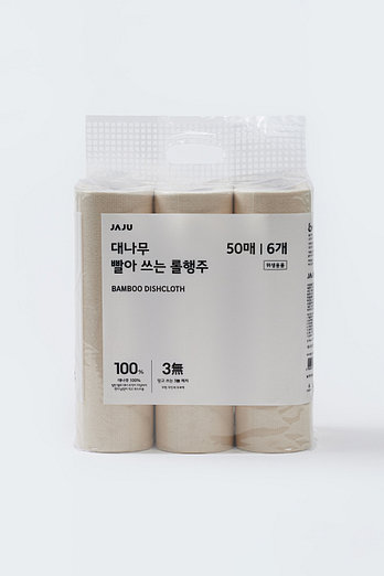 JAJU 대나무 빨아 쓰는 롤행주_6개입 | 신세계V