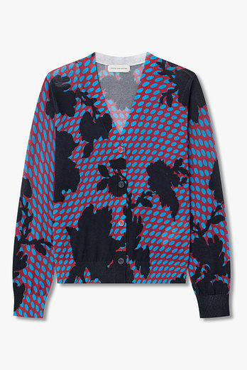 DRIES VAN NOTEN 플라워 도트 패턴 가디건 | 신세계V