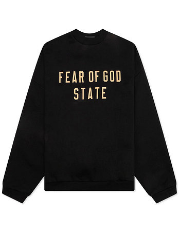 FEAR OF GOD [FEAR OF GOD] 25SS 에센셜 크루넥 기모 맨투맨 192BT246260F BLACK | 신세계V