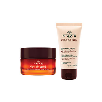 NUXE 눅스 프로폴리스 레브드미엘 영양 립밤 15g+핸드 앤 네일 크림 15ml 2종 세트 | 신세계V