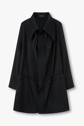 Yohji Yamamoto [REGULATION]빅 카라 지퍼드 울 코트 | 신세계V