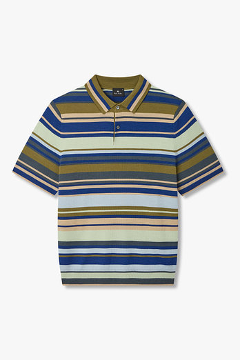 PAUL SMITH [PS PAUL SMITH] 멀티 스트라이프 울 폴로 니트 | 신세계V