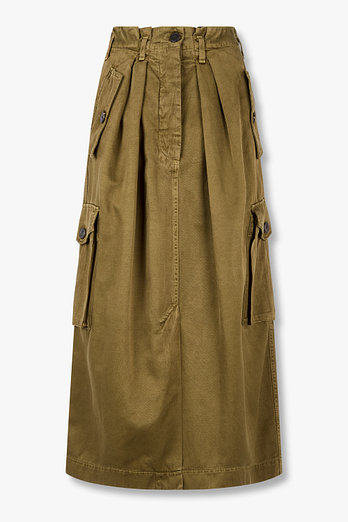DRIES VAN NOTEN 투 턱 플리츠 카고 스커트 | 신세계V