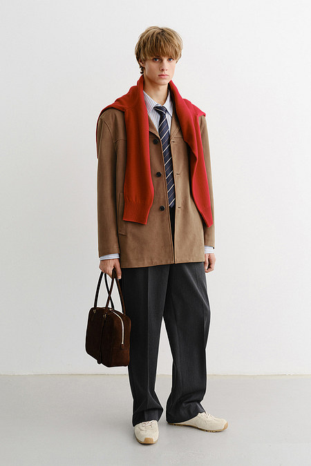 DUNST UNISEX ALTER-SUEDE HALF JACKET CAMEL_M_UDJA5C110CM | 신세계V