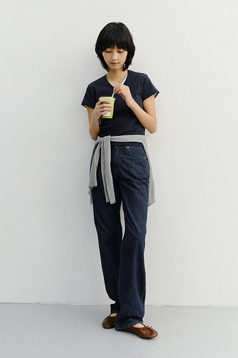 DUNST RELAXED SUMMER DENIM PANTS INDIGO BLUE_UDPA6B223N3 | 신세계V