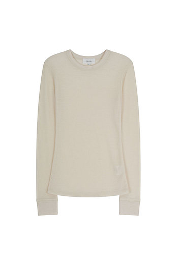 VIS A VIS WOOL RIBBED JERSEY CREWNECK (IVORY) | 신세계V