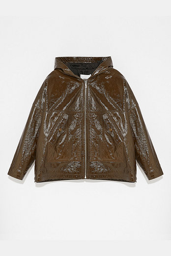 YVES SALOMON [공식] 이브살로몬 사인 레더 후디자켓 | 신세계V