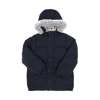 BURBERRY 버버리 8117232 A1189 퍼 트리밍 후드 다운 아동 패딩 (성인착용가능) | 신세계V