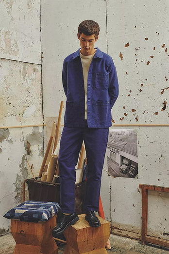 LE MONT ST MICHEL (M)Genuine Lmsm Work Jacket_Blue | 신세계V
