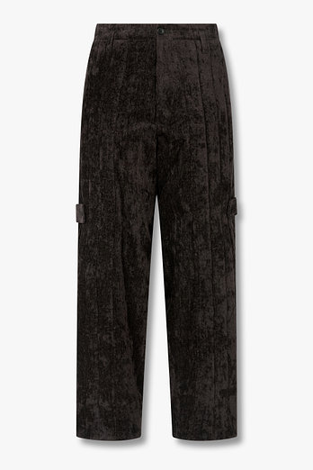 Yohji Yamamoto [HOMME] 벨루어 탭 디테일 패디드 팬츠 | 신세계V