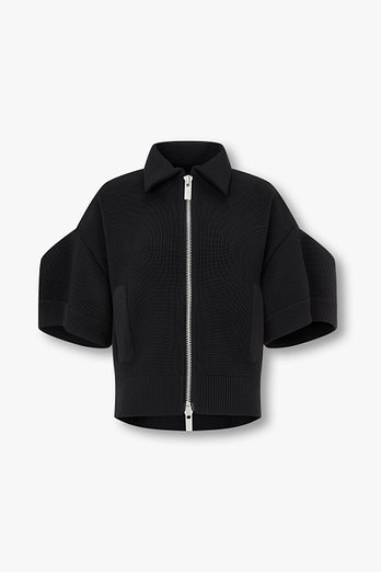 SACAI 여성 니트 블루종 집업 자켓(블랙) | 신세계V
