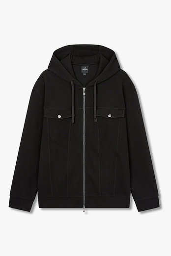 ARMANI EXCHANGE 남성 플랩 포켓 디테일 후디 집업 | 신세계V