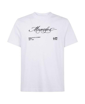 MONCLER 몽클레어 자수 로고 코튼 티셔츠 8C00012 89AUG 00A | 신세계V