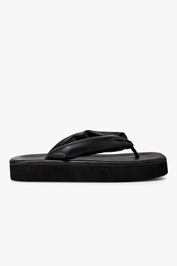 Yohji Yamamoto [FEMME] PU 레더 게타 샌들 | 신세계V