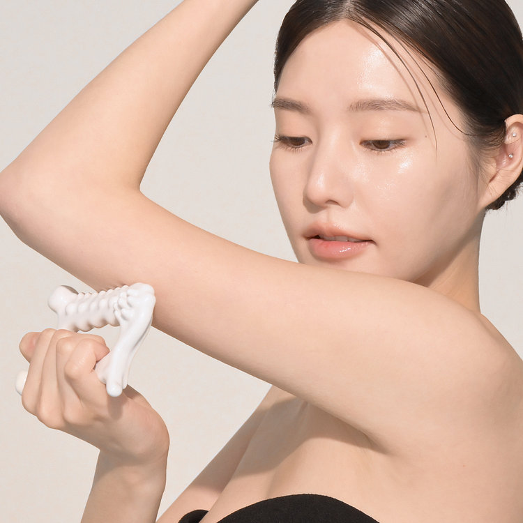 페이스팩토리 림프순환 붓기 라인관리 세라믹 디톡 괄사(파우치 증정) + 유기농 100% 비정제 호호바오일 세트