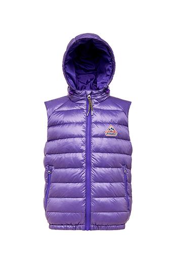PYRENEX (24FW) 키즈 체슬린 (CHESLIN) 다운 후드 베스트 - PURPLE HEART | 신세계V