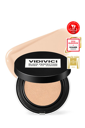 VIDIVICI [아이돌 찜 쿠션] 블랙 퍼펙션 커버 핏 쿠션 본품 SPF40 PA++ (21NW 내추럴) | 신세계V