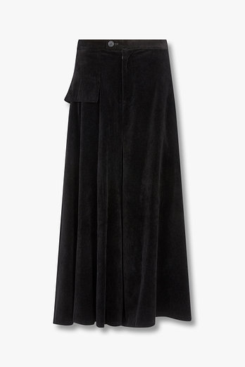 Yohji Yamamoto [FEMME]벨루어 와이드 레그 팬츠 | 신세계V