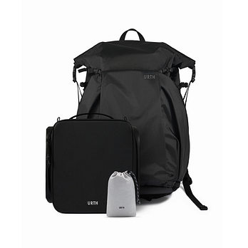 URTH [Urth] Helios Outdoor Backpack 40L Black Medium Set 헬리오스 백팩 블랙 + 인서트 + 보호커버 | 신세계V